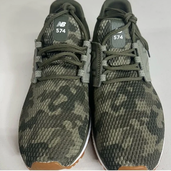New Balance 574 Sport Camo Green Fresh Foam Sneakers Men’s 8.5 Women’s 10 - Picture 2 of 5